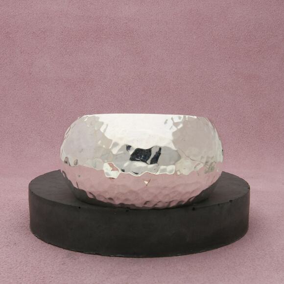 sterling silver vintage signed hammered chunky cuff bracelet size 6.5in - Picture 1 of 3